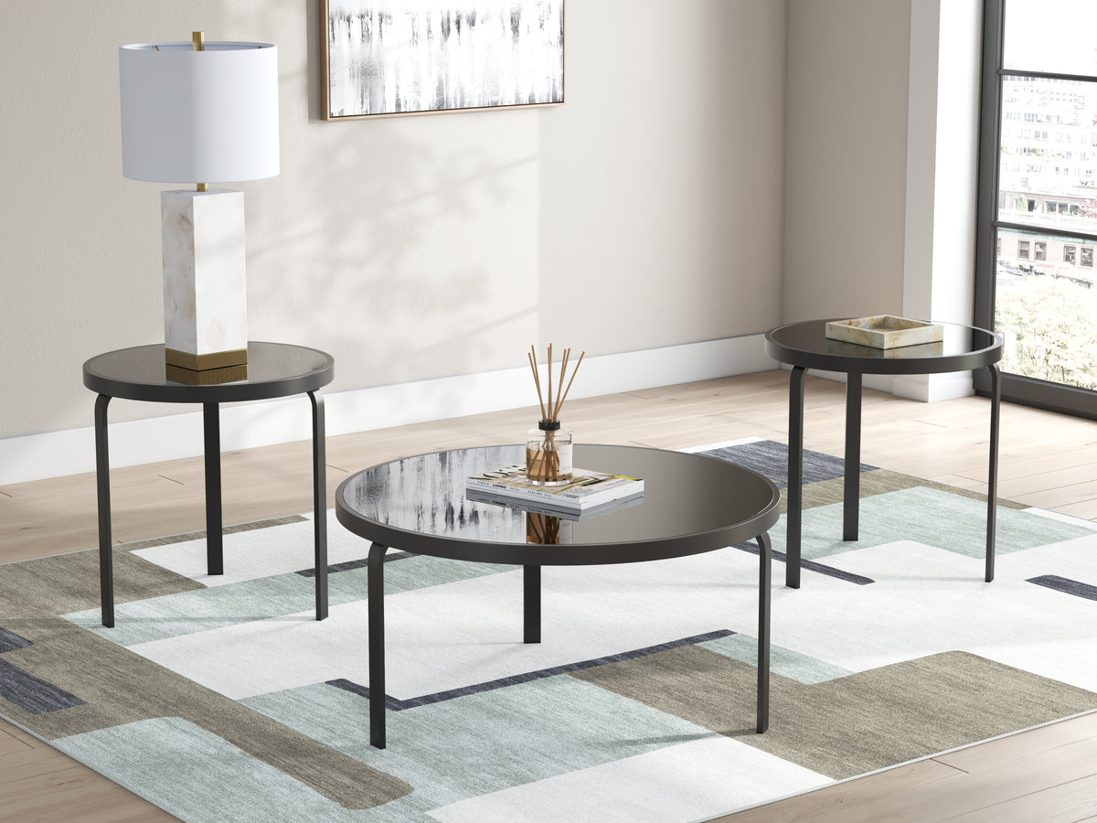 Leasing Furniture - Ashley Furniture - Dorylin Table (Set of 3) - Occasional Table Set (3/CN) / Black - T139-13