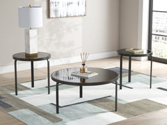 Leasing Furniture - Ashley Furniture - Dorylin Table (Set of 3) - Occasional Table Set (3/CN) / Black - T139-13