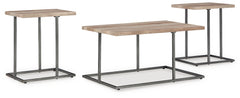 Leasing Furniture - Ashley Furniture - Albreane Table (Set of 3) - Occasional Table Set (3/CN) / Grayish Brown/Black - T147-13