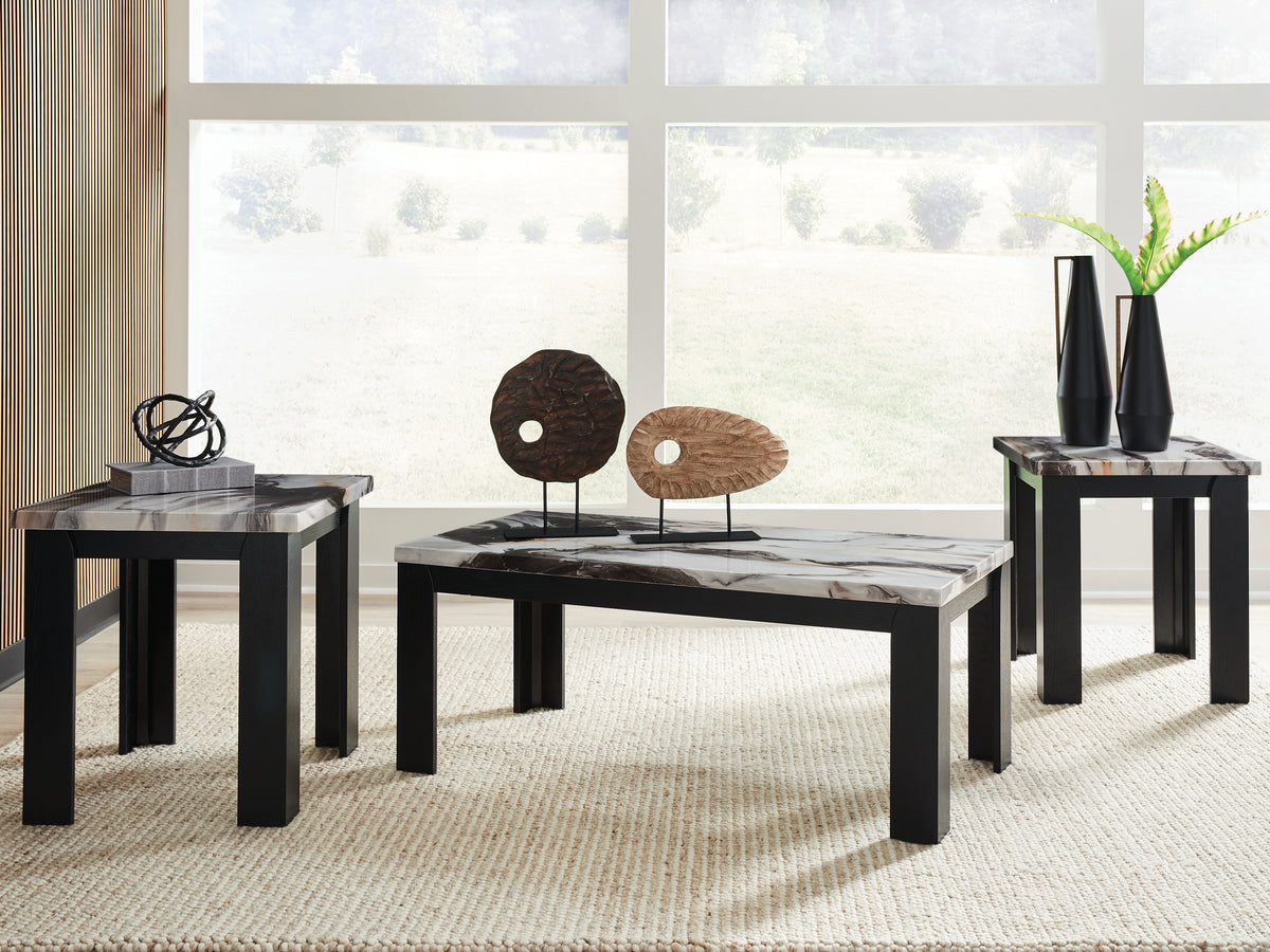 Leasing Furniture - Ashley Furniture - Jazmore Table (Set of 3) - Occasional Table Set (3/CN) / Dark Brown - T255-13