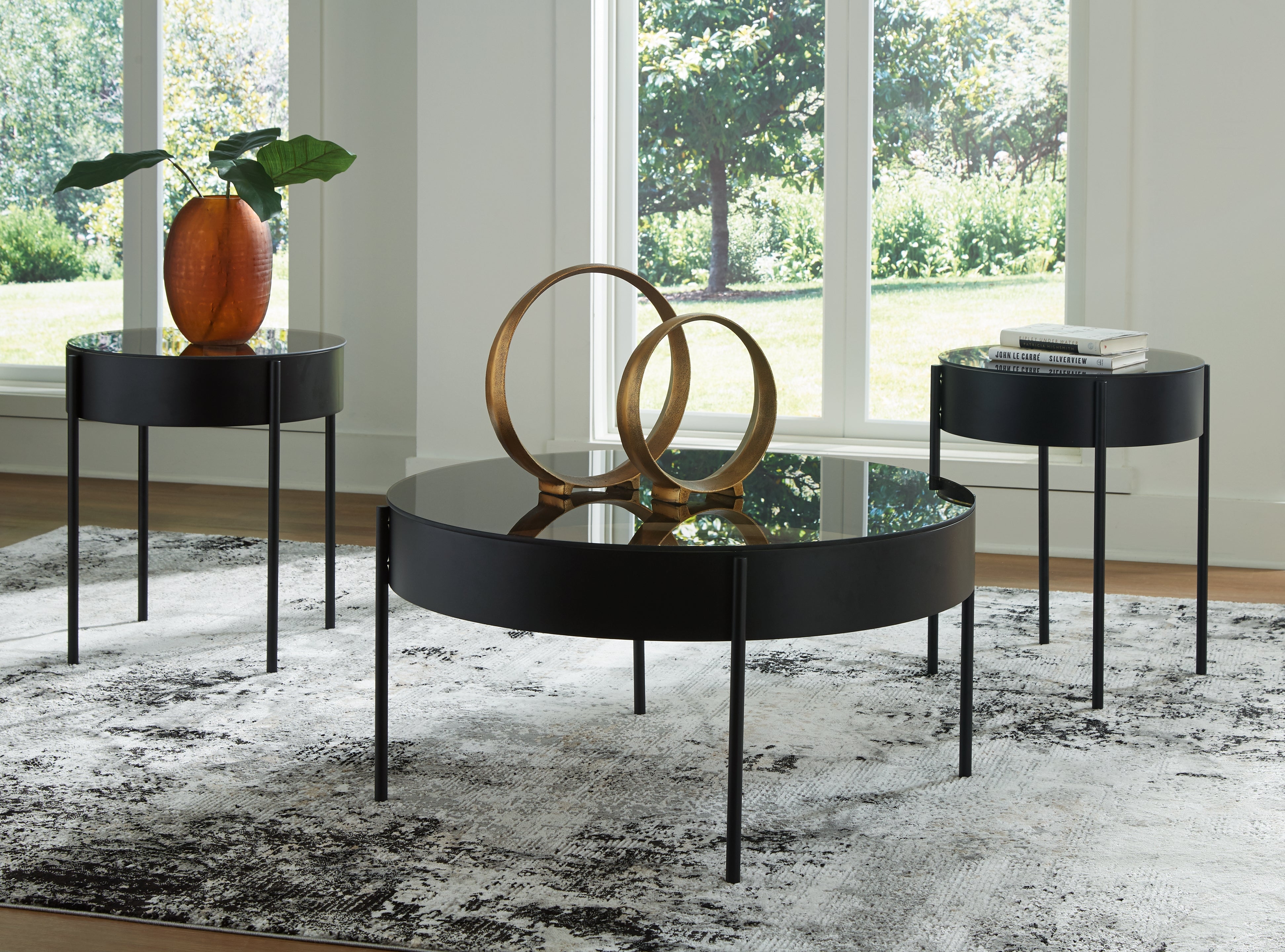 Leasing Furniture - Ashley Furniture - Ardoline Table (Set of 3) - Occasional Table Set (3/CN) / Black - T280-13