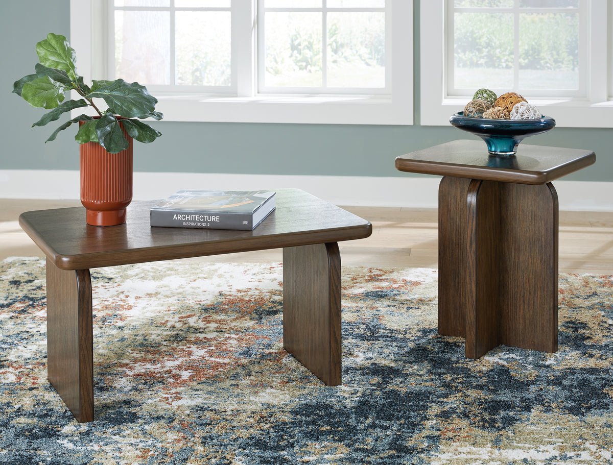 Leasing Furniture - Ashley Furniture - Shawbeck Table (Set of 2) - Occasional Table Set (Set of 2) / Medium Brown - T315-12