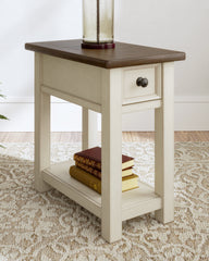 Leasing Furniture - Ashley Furniture - Bolanburg Chairside End Table - Chair Side End Table / Two-tone - T637-107