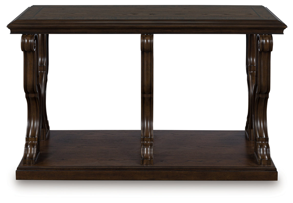 Leasing Furniture - Ashley Furniture - Maylee Sofa Table - Sofa Table / Dark Brown - T647-4