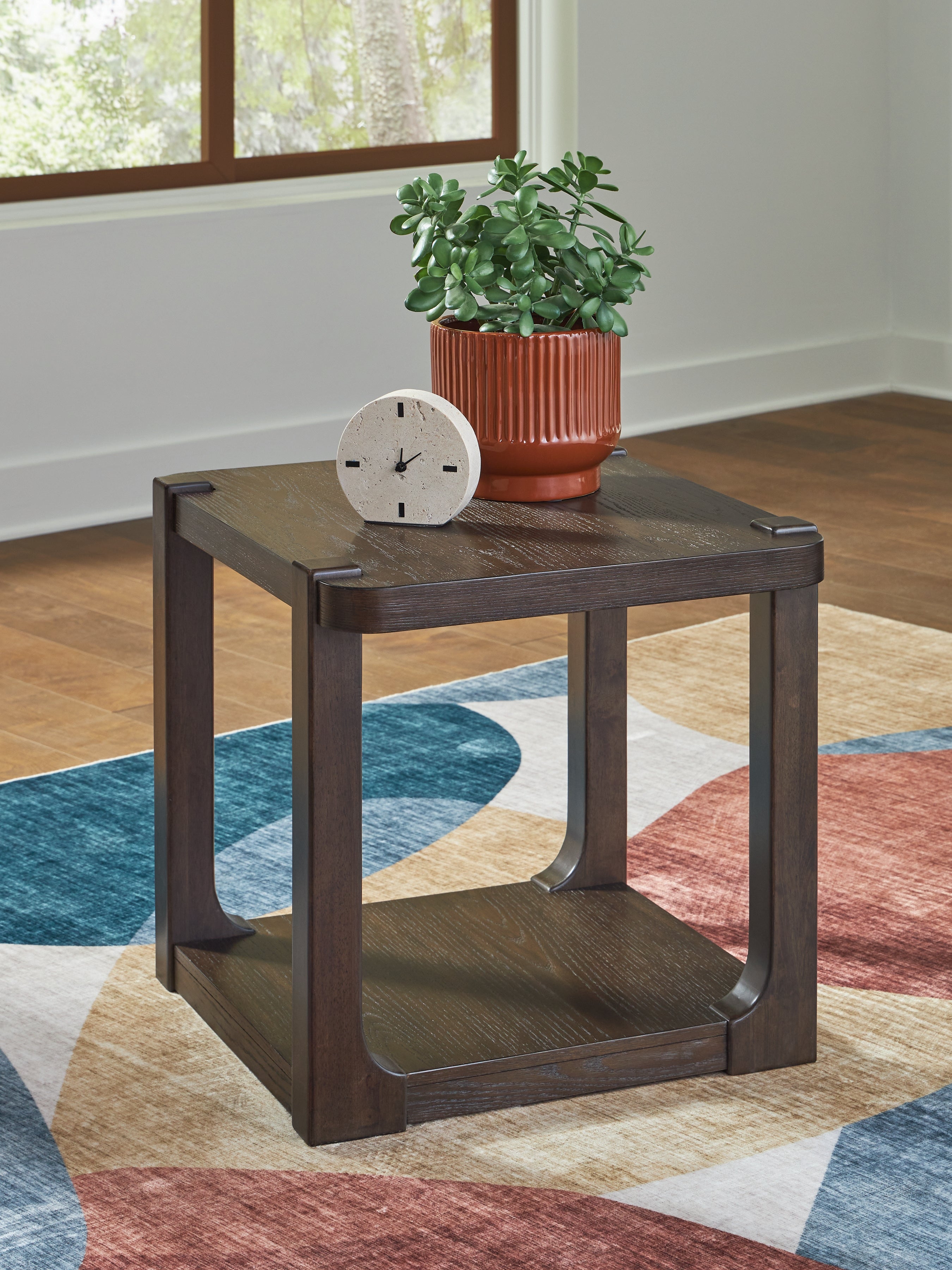 Leasing Furniture - Ashley Furniture - Breckington End Table - Rectangular End Table / Dark Brown - T656-3