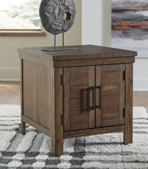 Leasing Furniture - Ashley Furniture - Moriville End Table - Rectangular End Table / Grayish Brown - T731-3