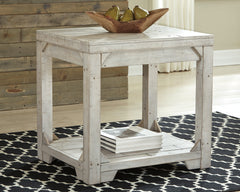 Leasing Furniture - Ashley Furniture - Fregine End Table - Rectangular End Table / Whitewash - T755-3