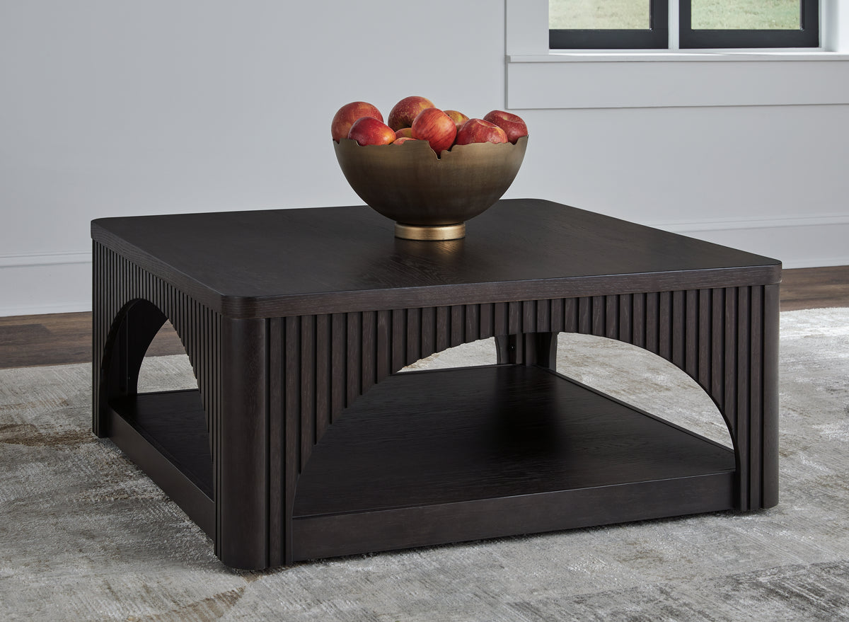 Leasing Furniture - Ashley Furniture - Yellink Coffee Table - Square Cocktail Table / Black - T760-8