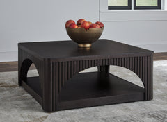 Leasing Furniture - Ashley Furniture - Yellink Coffee Table - Square Cocktail Table / Black - T760-8