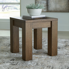 Leasing Furniture - Ashley Furniture - Rosswain End Table - Square End Table / Warm Brown - T763-2