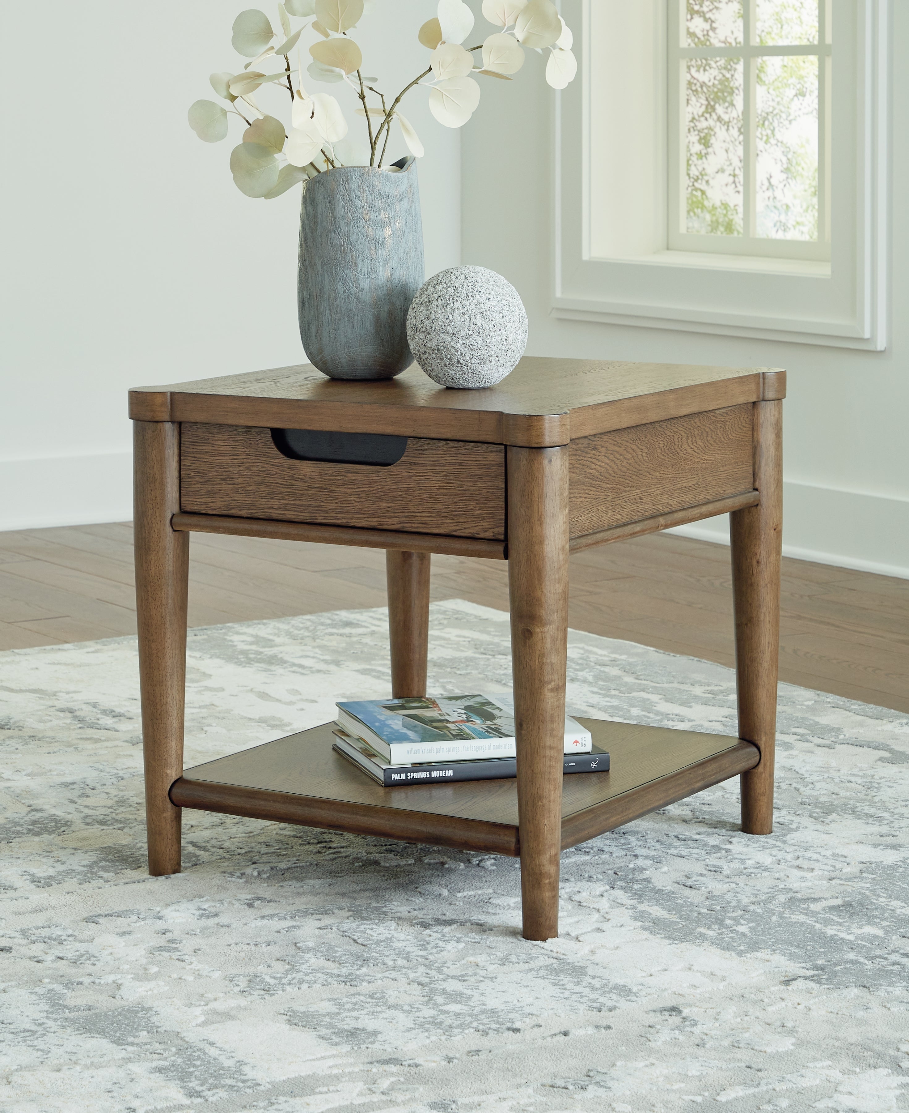 Leasing Furniture - Ashley Furniture - Roanhowe End Table - Rectangular End Table / Brown - T769-3