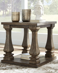 Leasing Furniture - Ashley Furniture - Johnelle End Table - Rectangular End Table / Gray - T776-3
