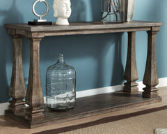 Leasing Furniture - Ashley Furniture - Johnelle Sofa Table - Sofa Table / Gray - T776-4