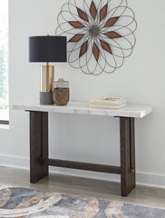 Leasing Furniture - Ashley Furniture - Burkhaus Sofa Table - Sofa Table / White/Dark Brown - T779-4