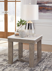Leasing Furniture - Ashley Furniture - Loyaska End Table - Rectangular End Table / Grayish Brown/White - T854-3