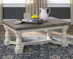 Leasing Furniture - Ashley Furniture - Havalance Coffee Table - Rectangular Cocktail Table / Gray/White - T814-1