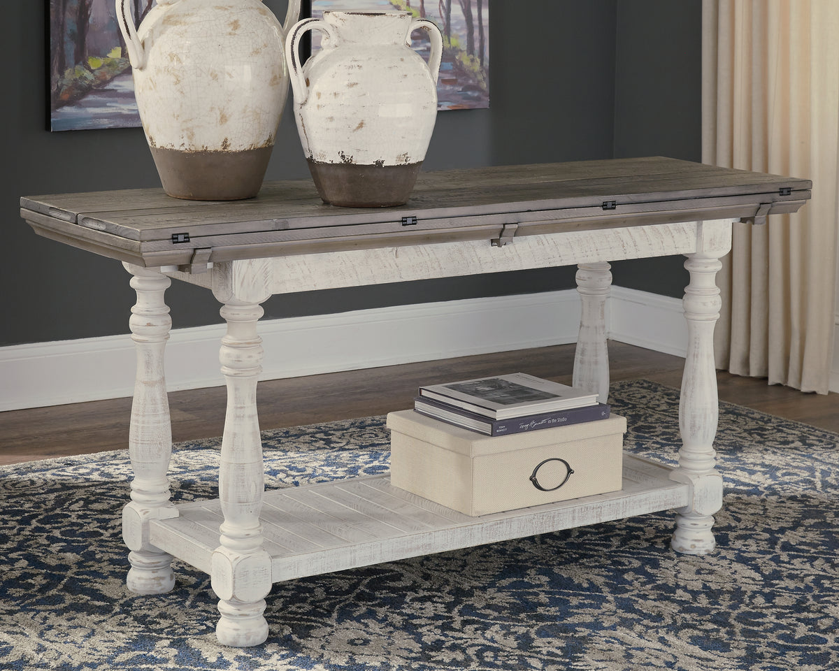 Leasing Furniture - Ashley Furniture - Havalance Sofa/Console Table - Flip Top Sofa Table / Gray/White - T814-4