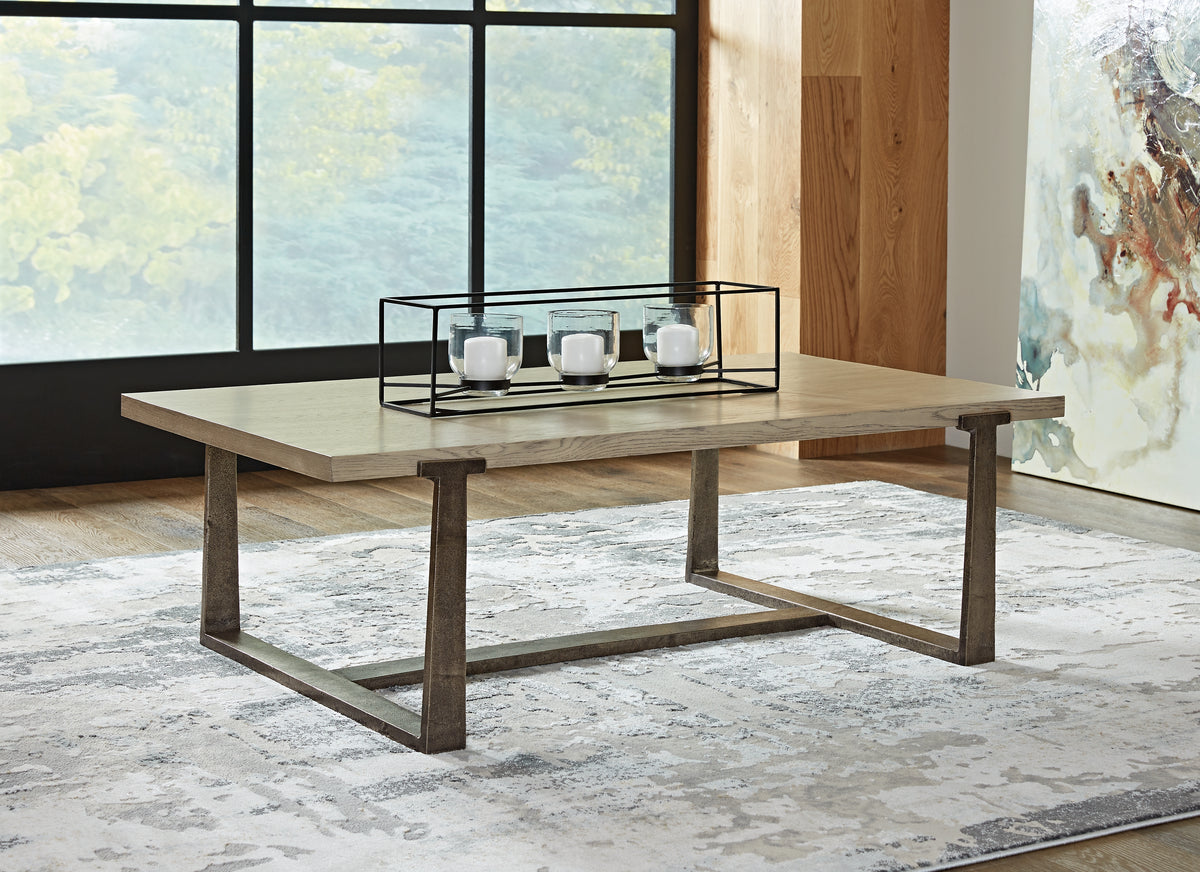 Leasing Furniture - Ashley Furniture - Dalenville Coffee Table - Rectangular Cocktail Table / Gray - T965-1