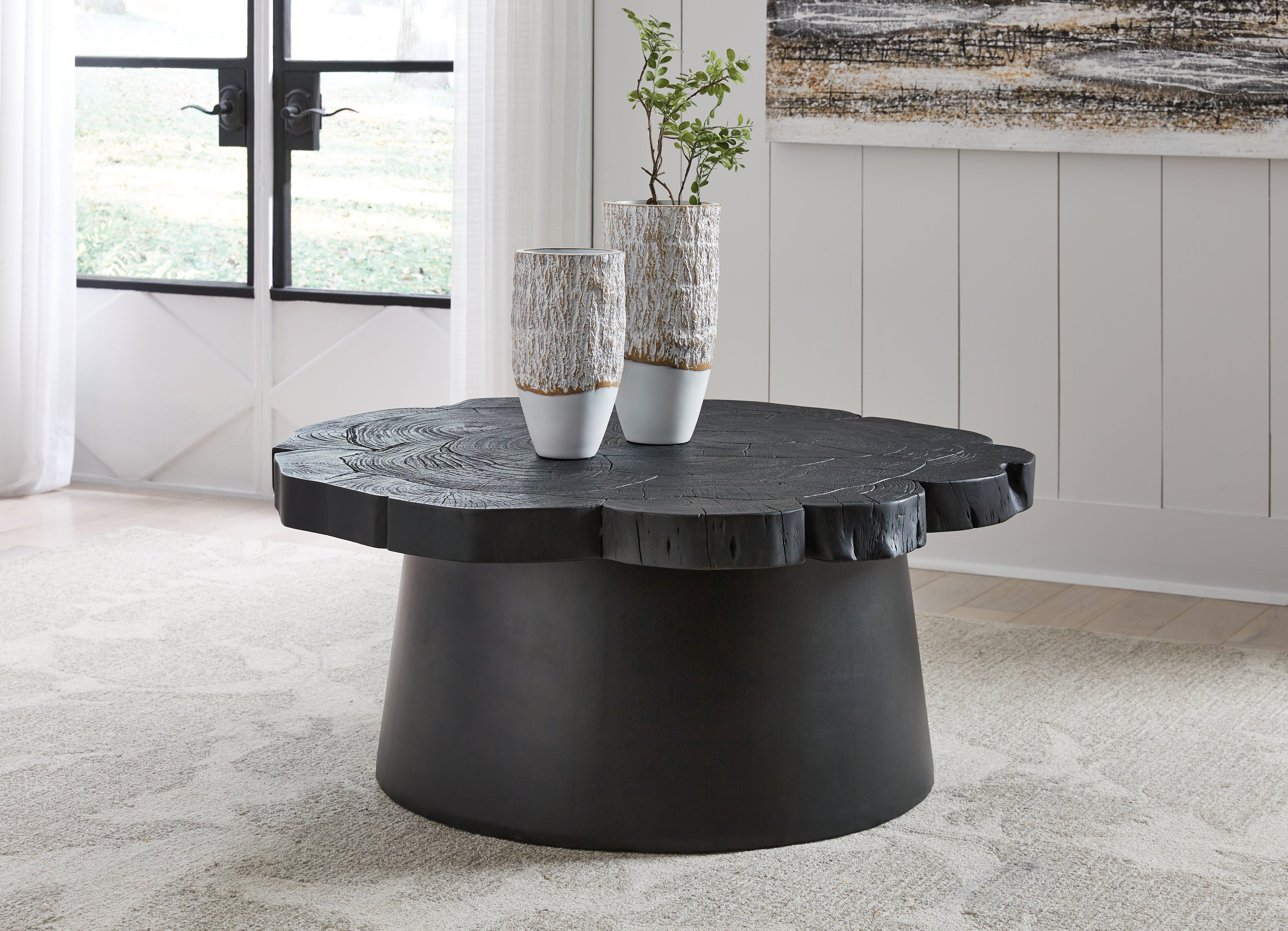 Leasing Furniture - Ashley Furniture - Wimbell Coffee Table - Round Cocktail Table / Black - T970-8