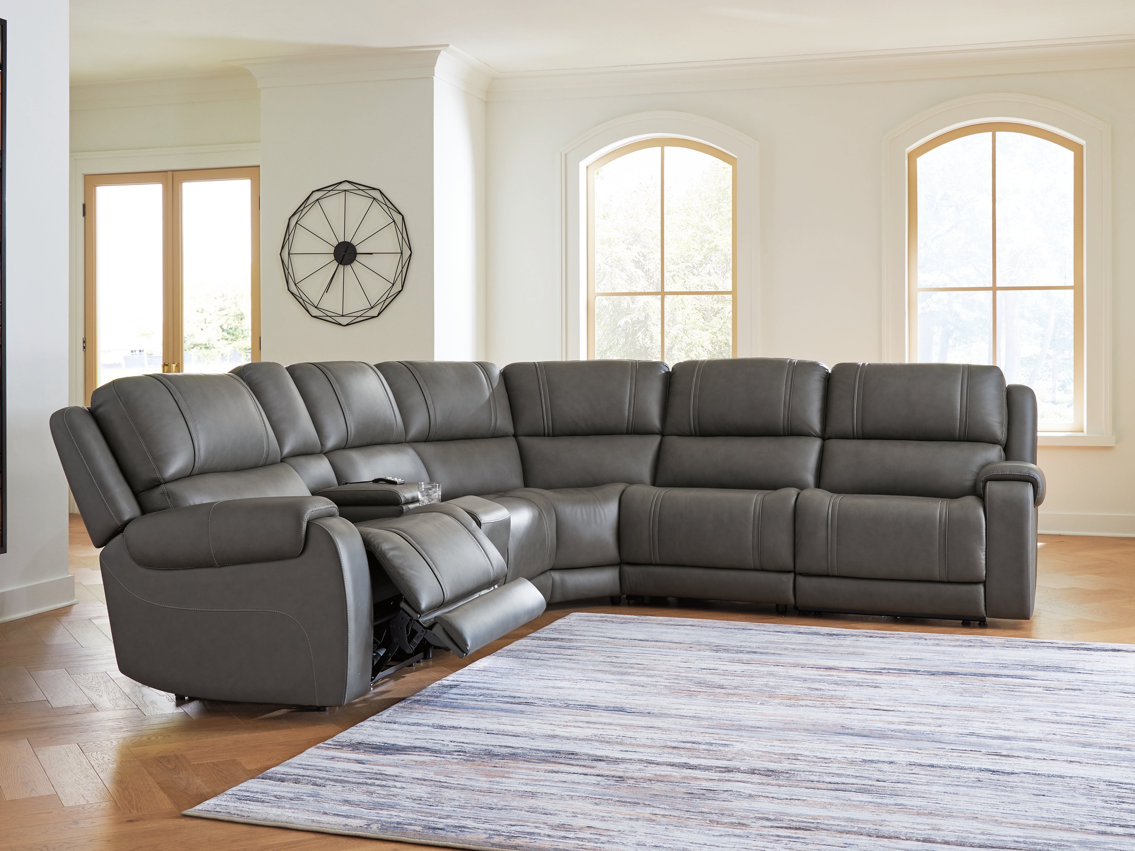 Leasing Furniture - Ashley Furniture - 5Z - Pittson Sectional - 6-Piece Power Reclining Sectional - PCU12600S5