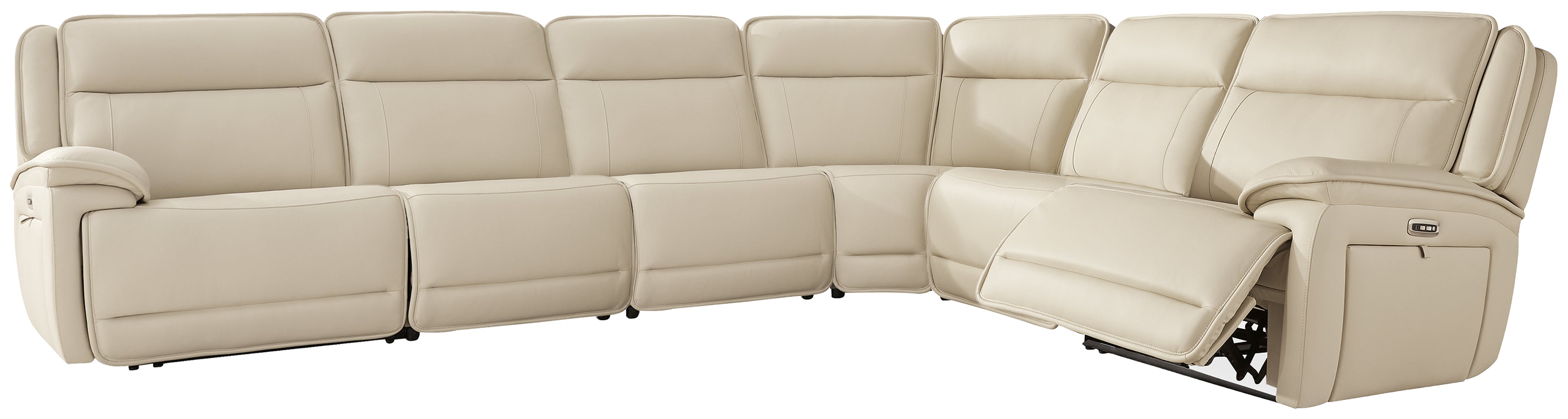 Leasing Furniture - Ashley Furniture - Double Deal Sectional - 6-Piece Reclining Sectional / Almond - U13001S7