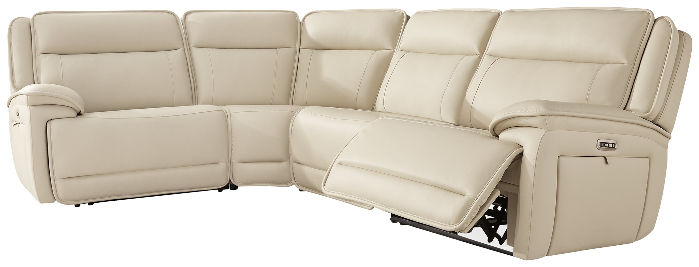 Leasing Furniture - Ashley Furniture - Double Deal Sectional - 4-Piece Reclining Sectional / Almond - U13001S6