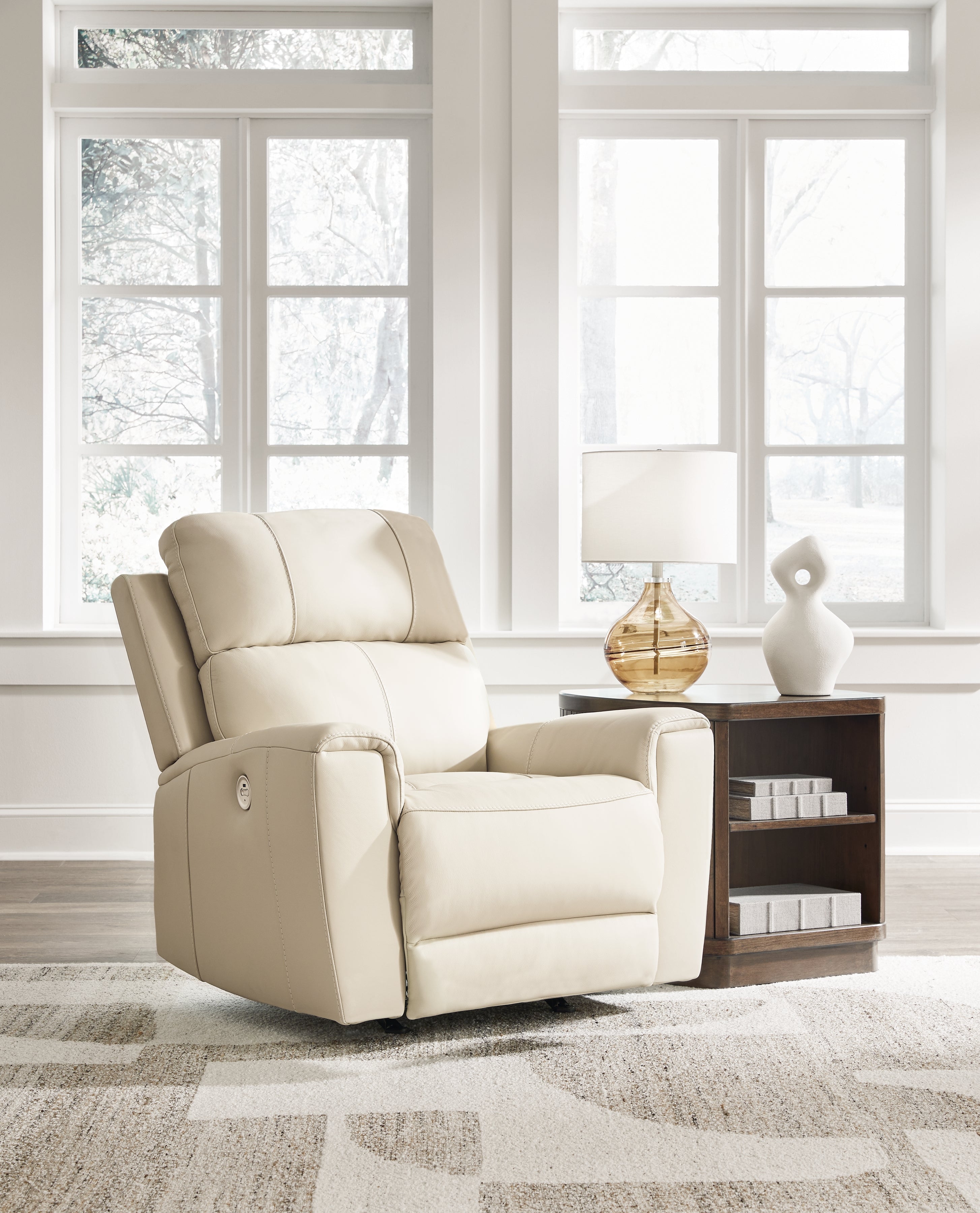 Leasing Furniture - Ashley Furniture - Dahlmoore Living Room - Power Rocker Recliner / Almond - U1320098