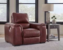 Leasing Furniture - Ashley Furniture - Alessandro Living Room - PWR REC Loveseat/CON/ADJ HDRST / Garnet - U2550118