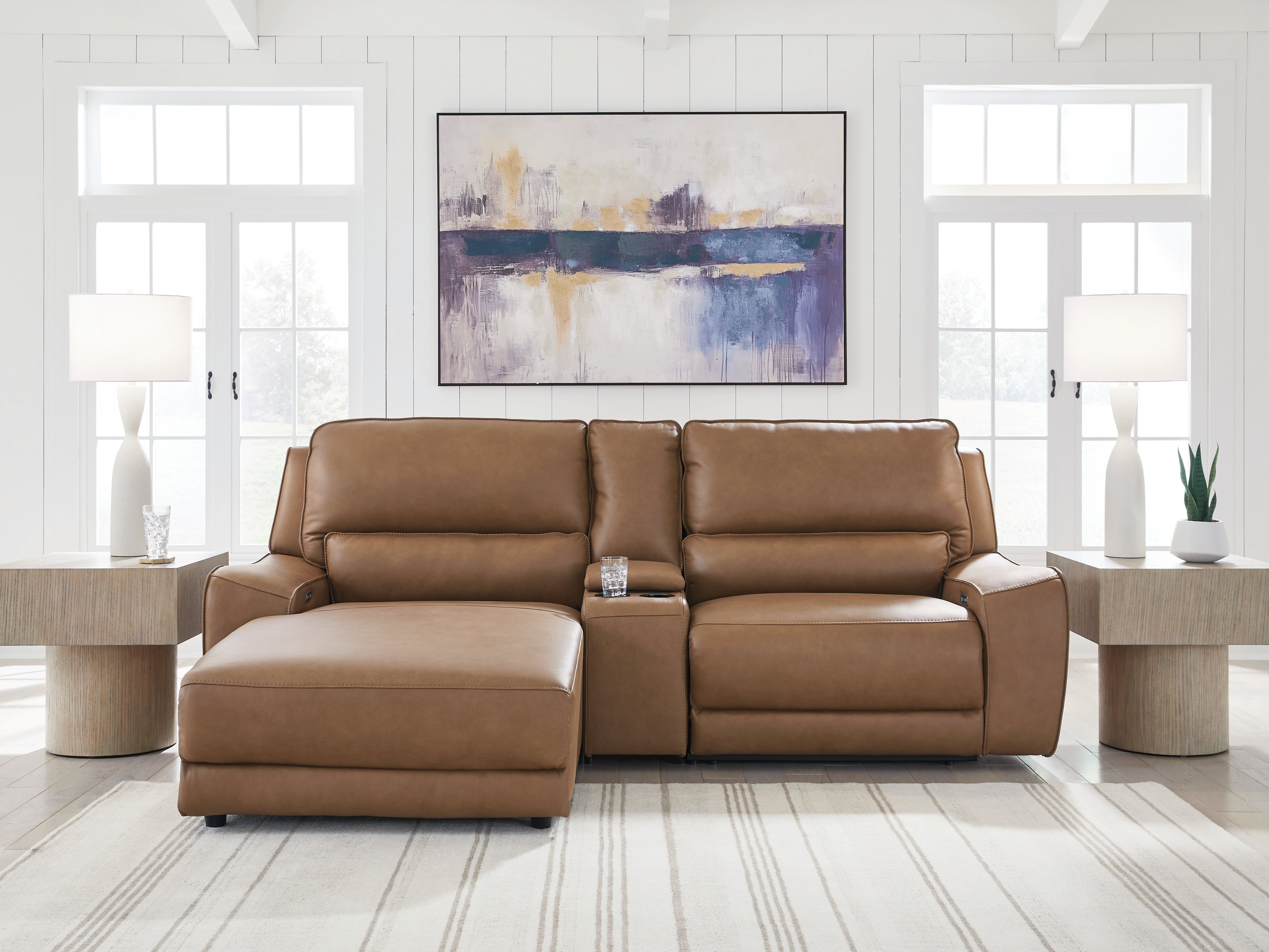 Leasing Furniture - Ashley Furniture - DeepWakes Sectional - 3-Piece Power Reclining Sectional with Chaise - PCU62606S17
