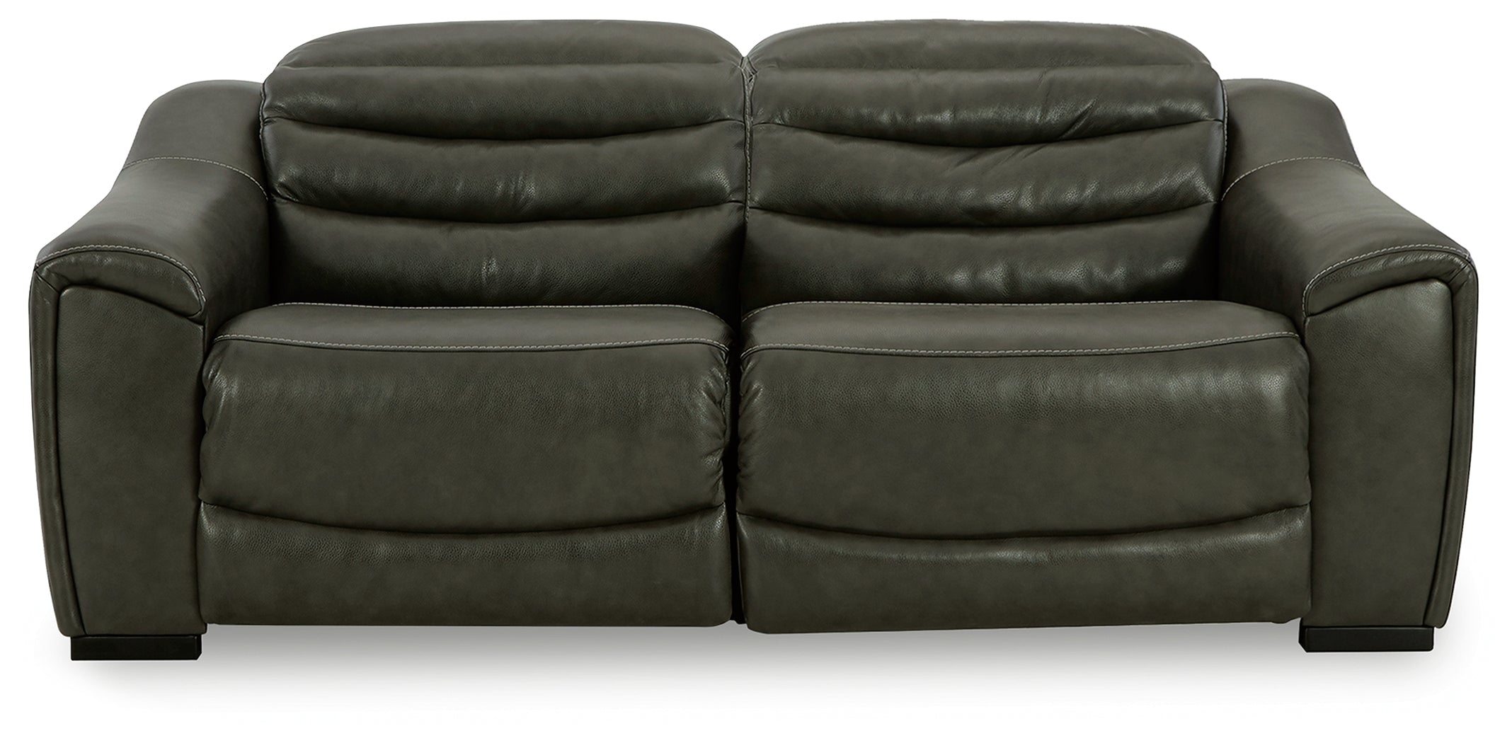 Leasing Furniture - Ashley Furniture - Center Line Sectional - 2-Piece Power Reclining Sectional Loveseat / Dark Gray - U63404S1
