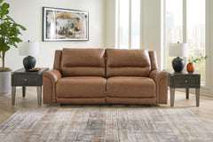 Leasing Furniture - Ashley Furniture - Trasimeno Living Room - 2 Seat PWR REC Sofa ADJ HDREST / Caramel - U8281547