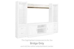Leasing Furniture - Ashley Furniture - Bellaby Entertainment Center - Bridge / Whitewash - W331-27