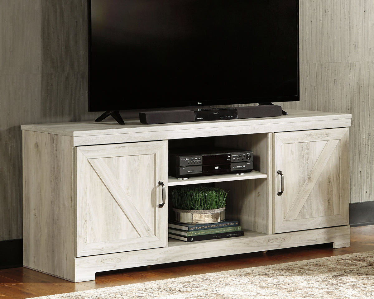 Leasing Furniture - Ashley Furniture - Bellaby TV Stand - 63" / Whitewash - W331-68