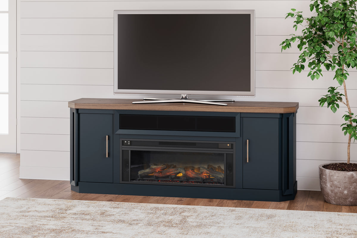 Leasing Furniture - Ashley Furniture - Landocken 83" TV Stand with Electric Fireplace - 83" TV Stand with Electric Fireplace / Two-tone - W402W1