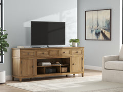 Leasing Furniture - Ashley Furniture - Sharlance 81" TV Stand - 81" / Light Brown - W655-68