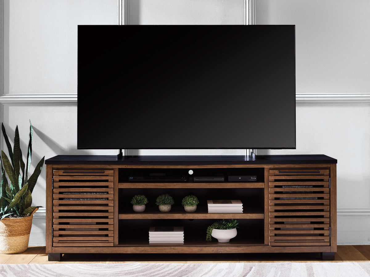 Leasing Furniture - Ashley Furniture - Kallari 84" TV Stand - 84" / Warm Brown/Black - W737-78