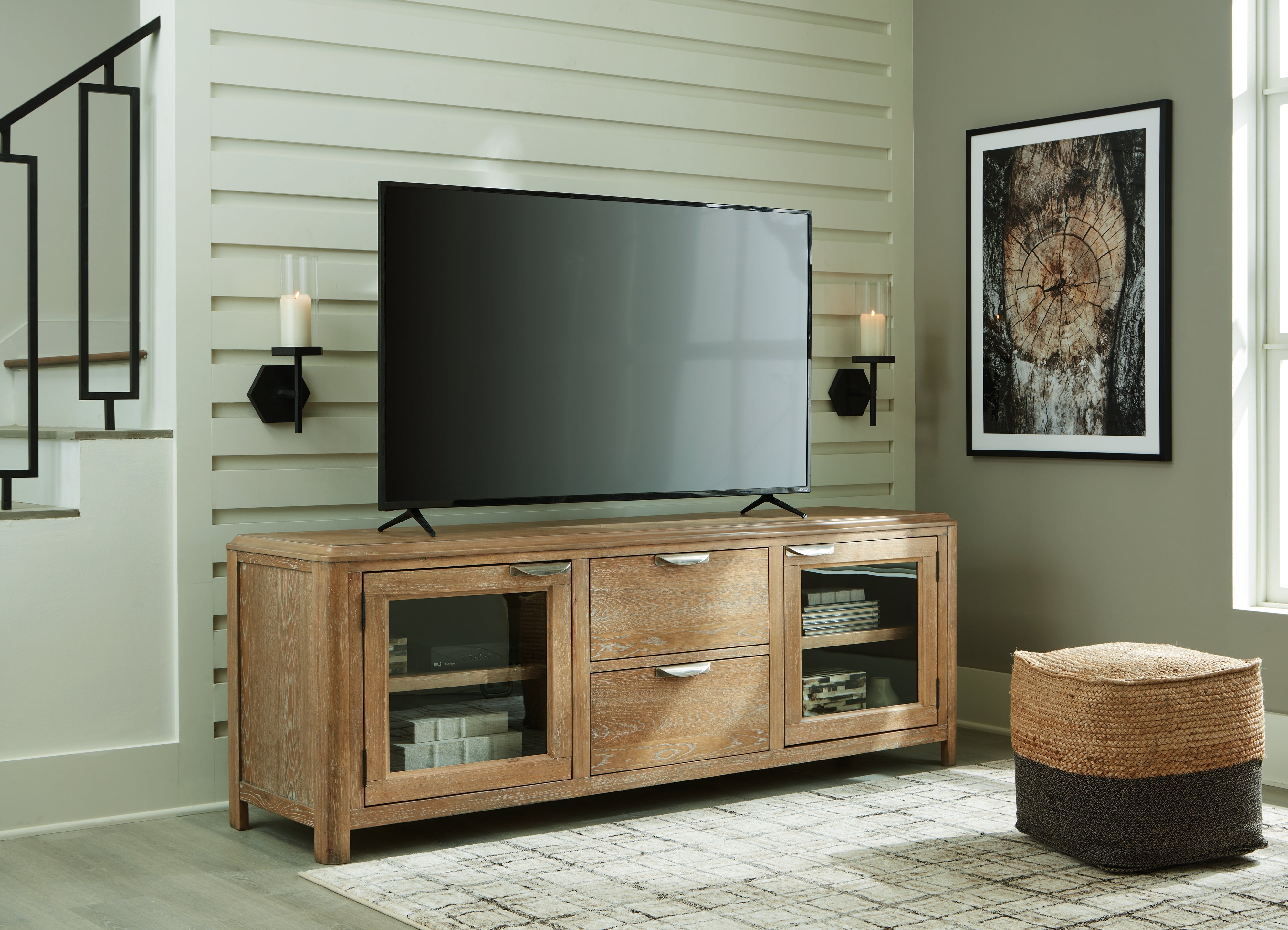 Leasing Furniture - Ashley Furniture - Rencott 80" TV Stand - 80" / Light Brown - W781-68