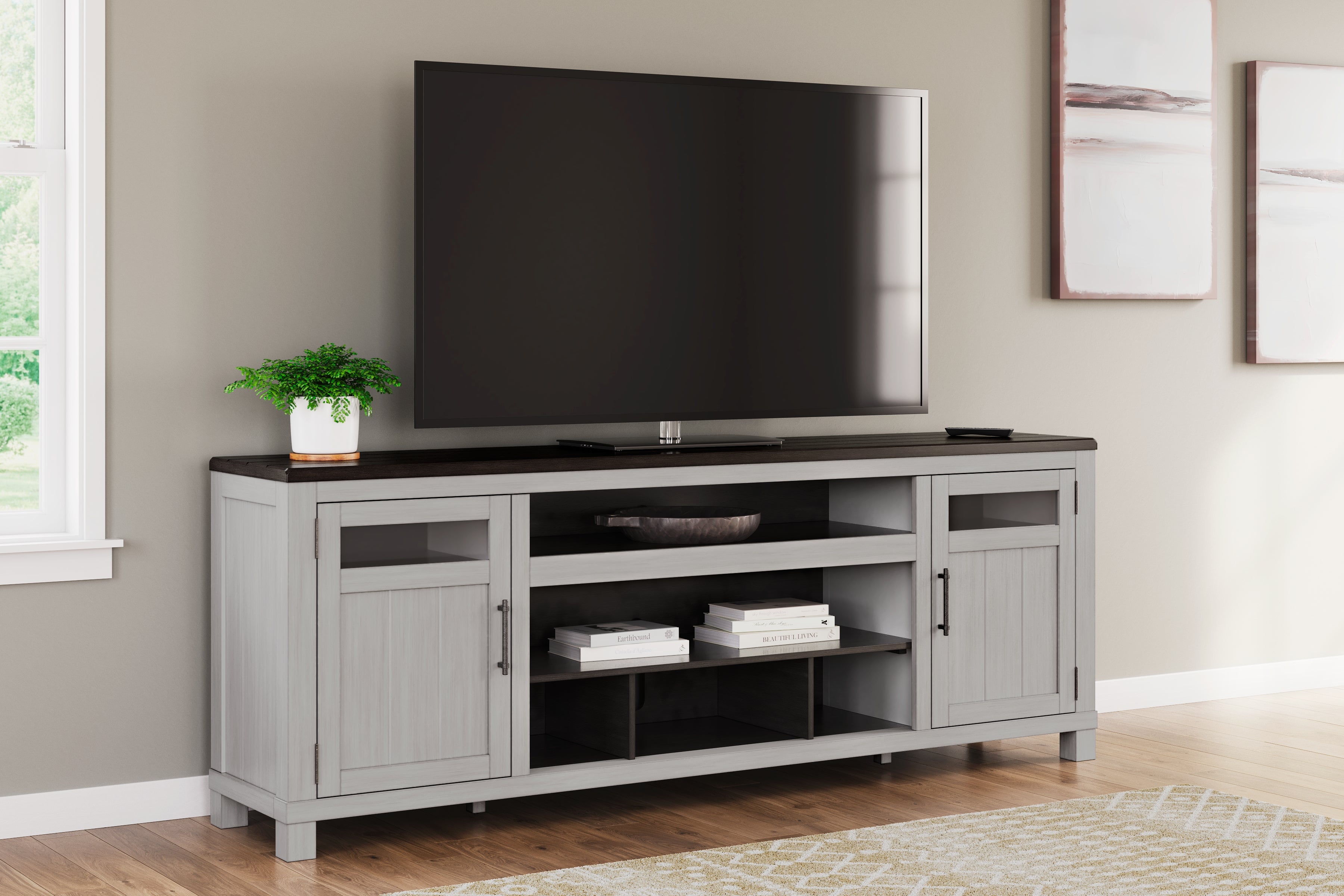 Leasing Furniture - Ashley Furniture - Darborn 88" TV Stand - 88" / Gray/Brown - W796-68